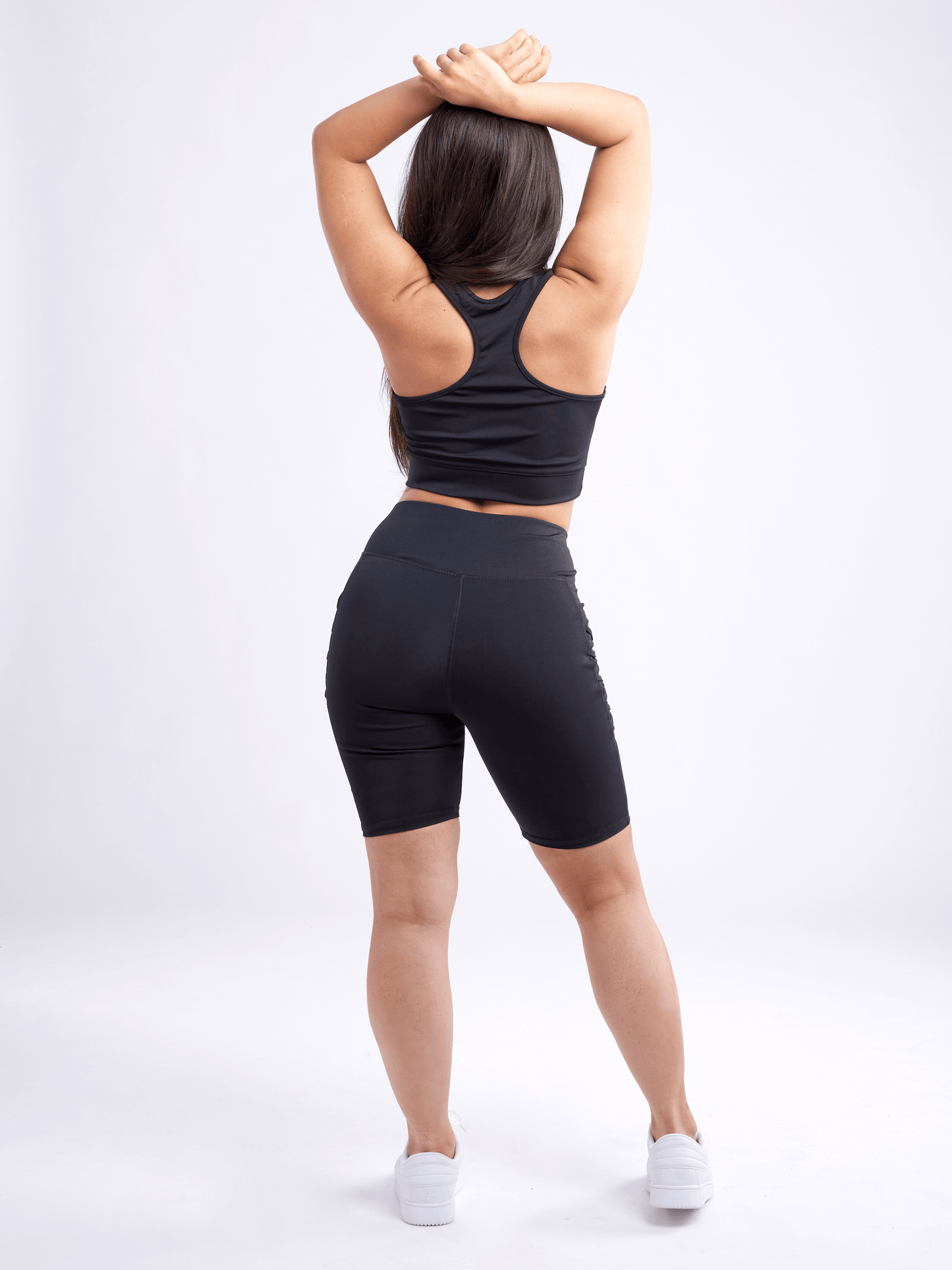 Short d'entraînement taille haute JupiterGear avec poches et design croisé