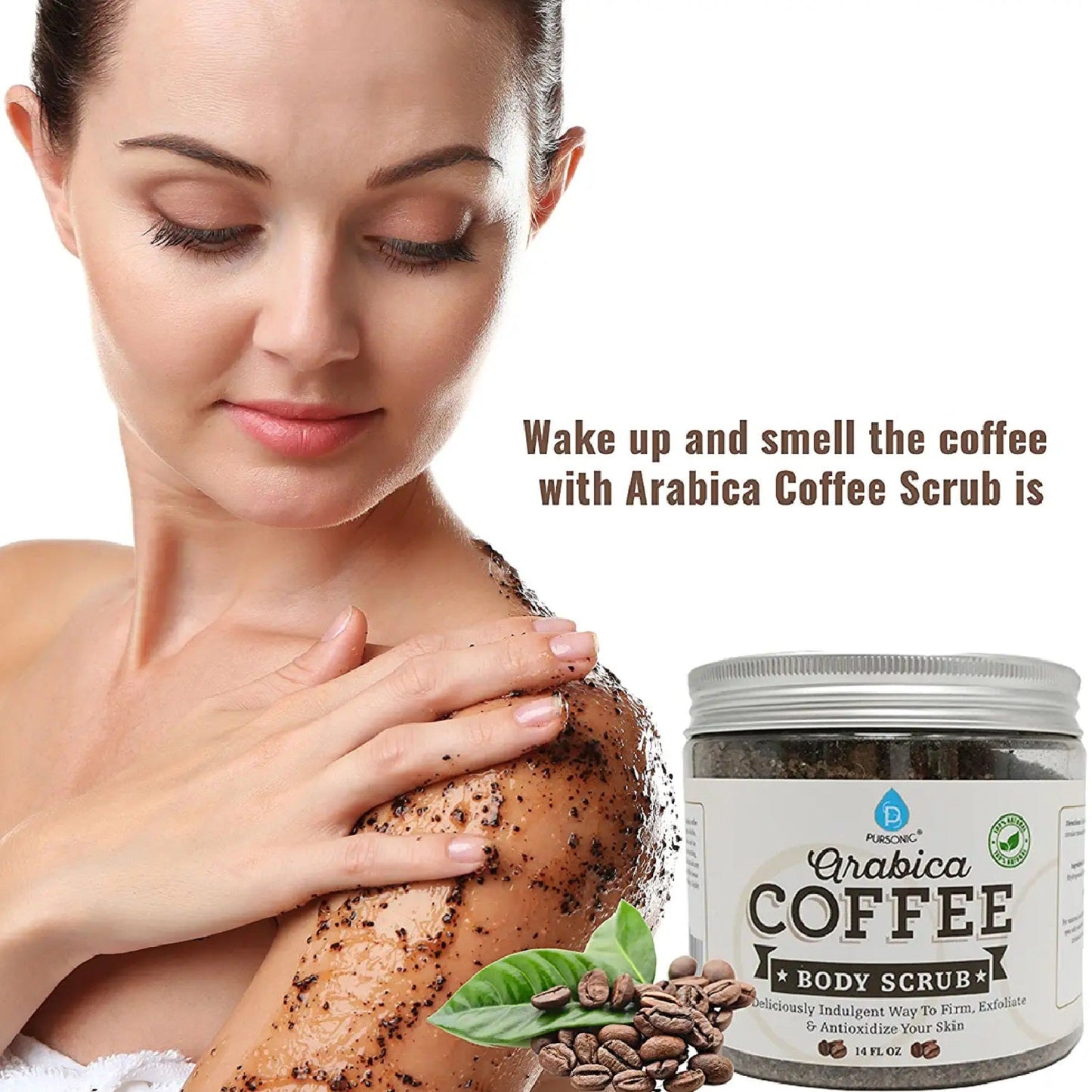 Gommage corporel au café arabica 100 % naturel 14 oz