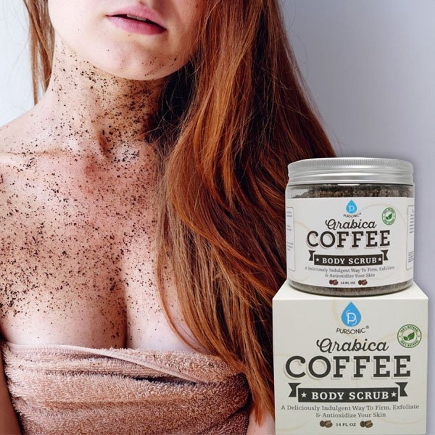 Gommage corporel au café arabica 100 % naturel 14 oz