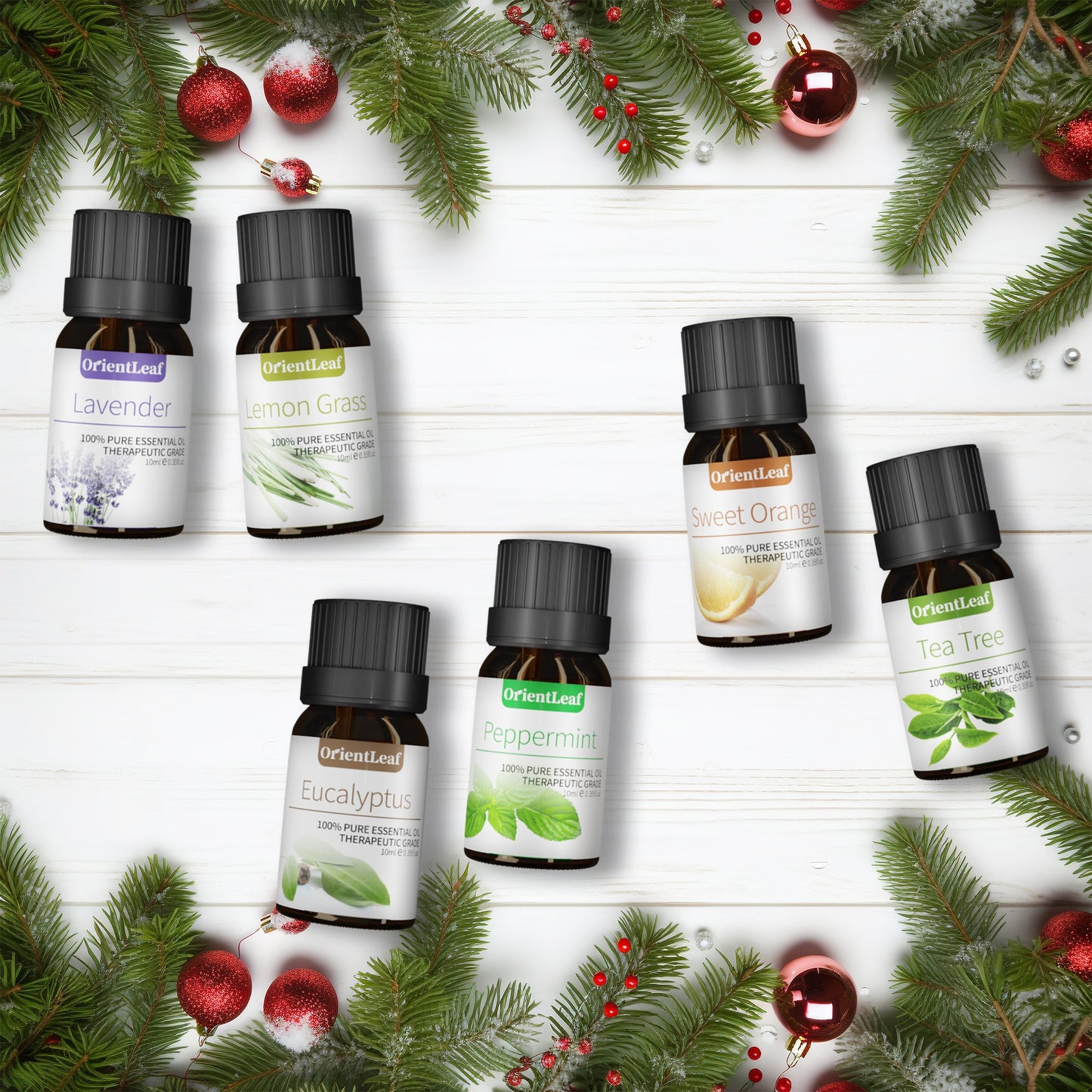 Huiles essentielles pour diffuseurs, extraits de plantes 100 % naturelles, six parfums