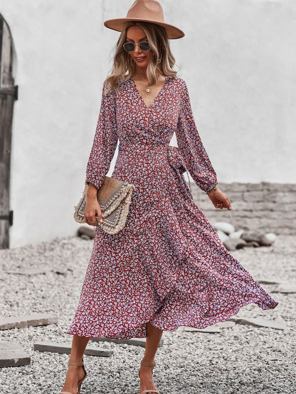 Vestido midi estampado