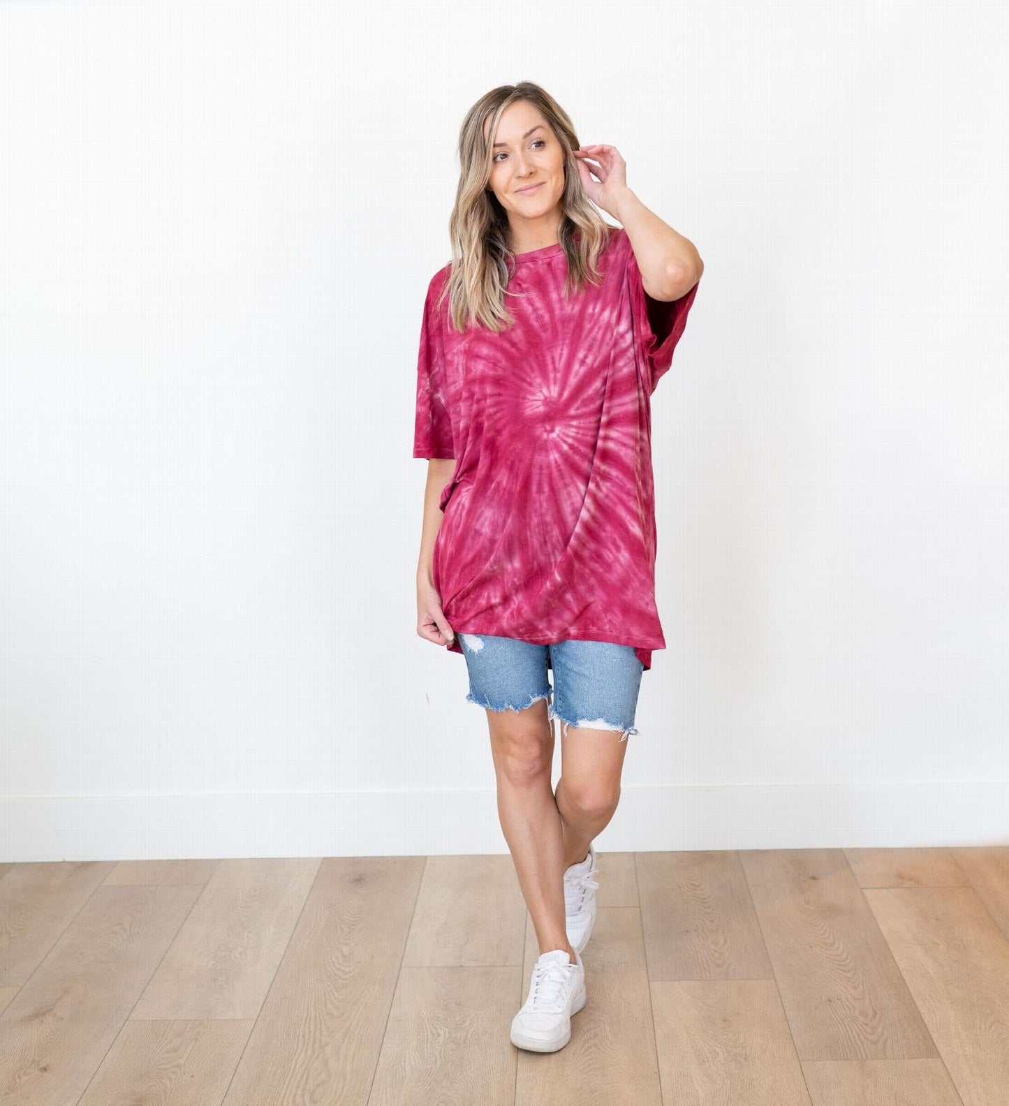 Tie Dye Oversized Cotton Longline Top