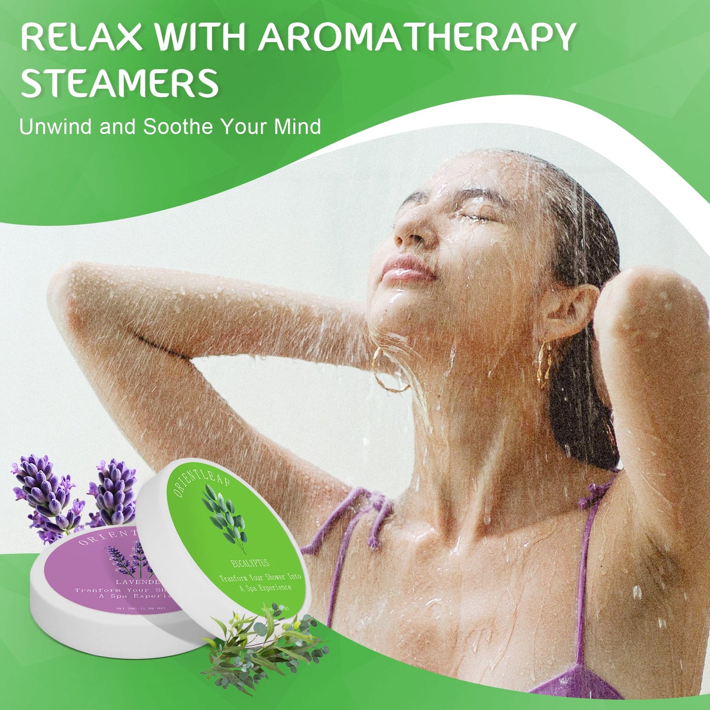 Bombas de ducha de aromaterapia con vaporizador de ducha, 8 unidades, con aceites esenciales naturales