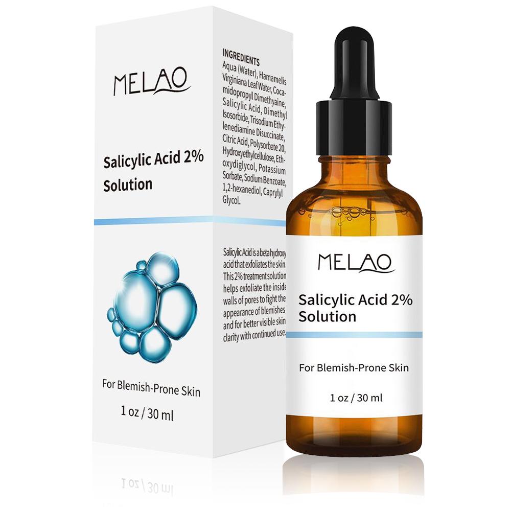 Suero de ácido salicílico al 2%, exfoliante suave para el acné, aclara los poros y el sebo.