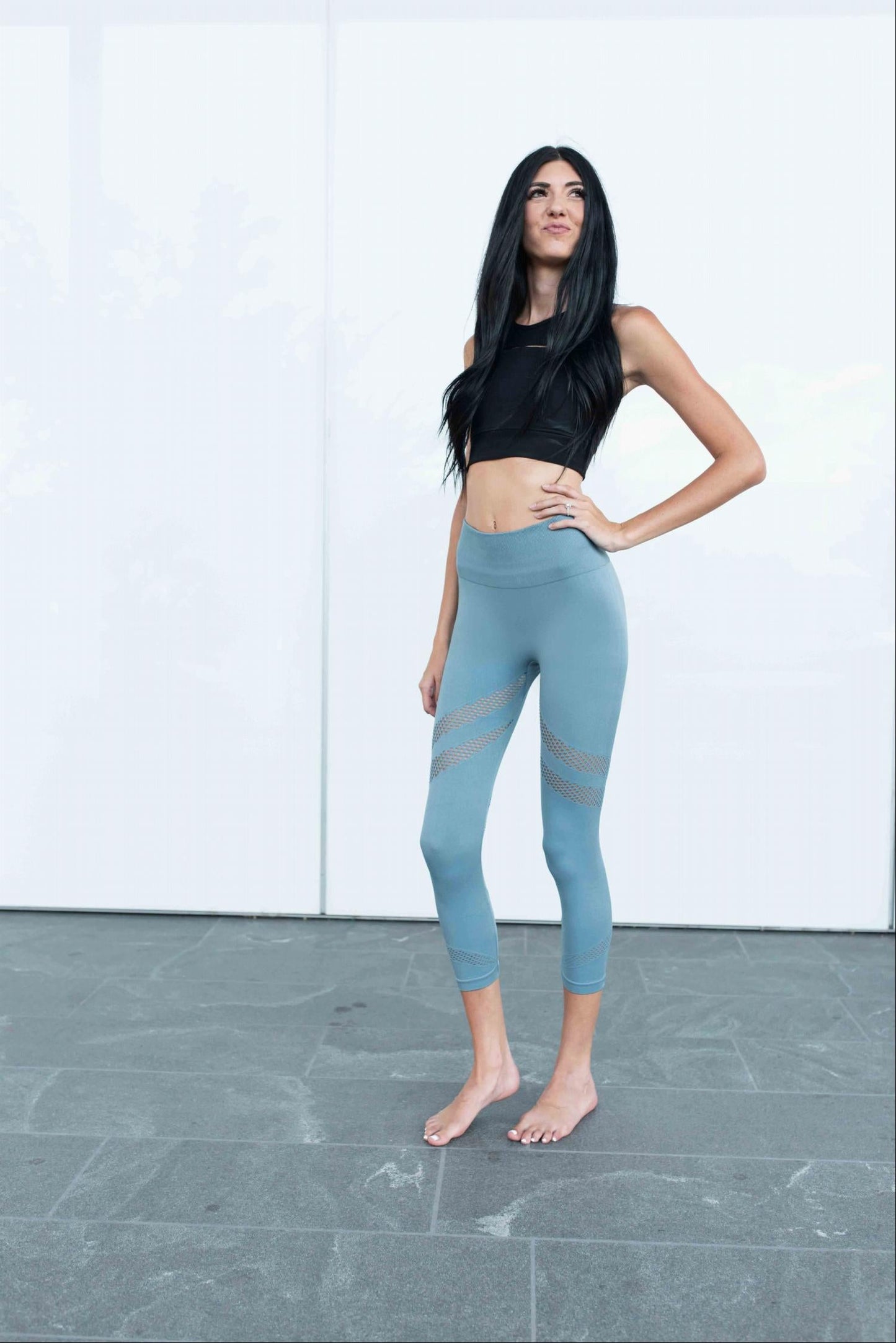 Legging de fitness Capri en maille aérée Active Musa
