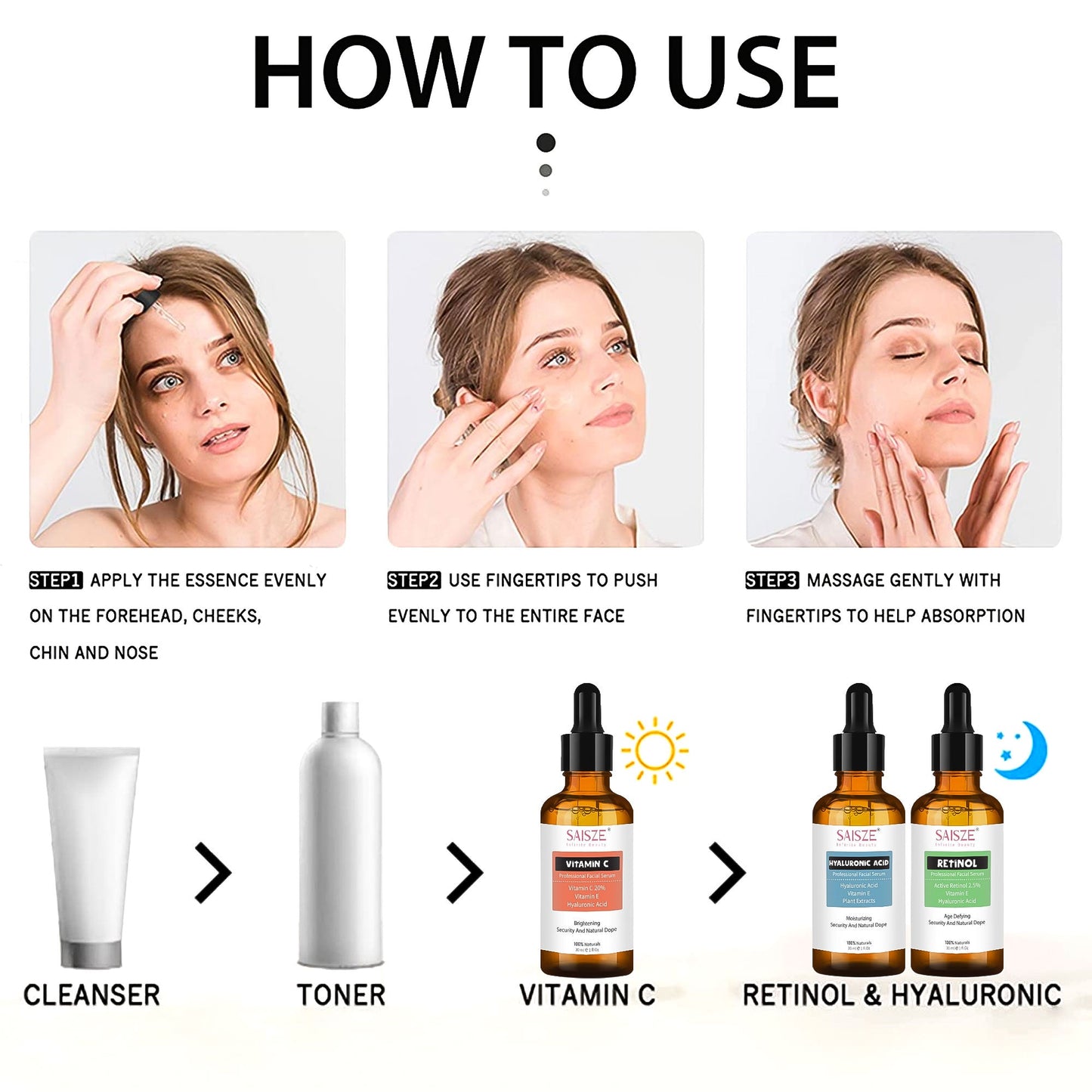 Face Serum Facial Serum Kit Anti Age Serum Kit Absorbs Fast Fights
