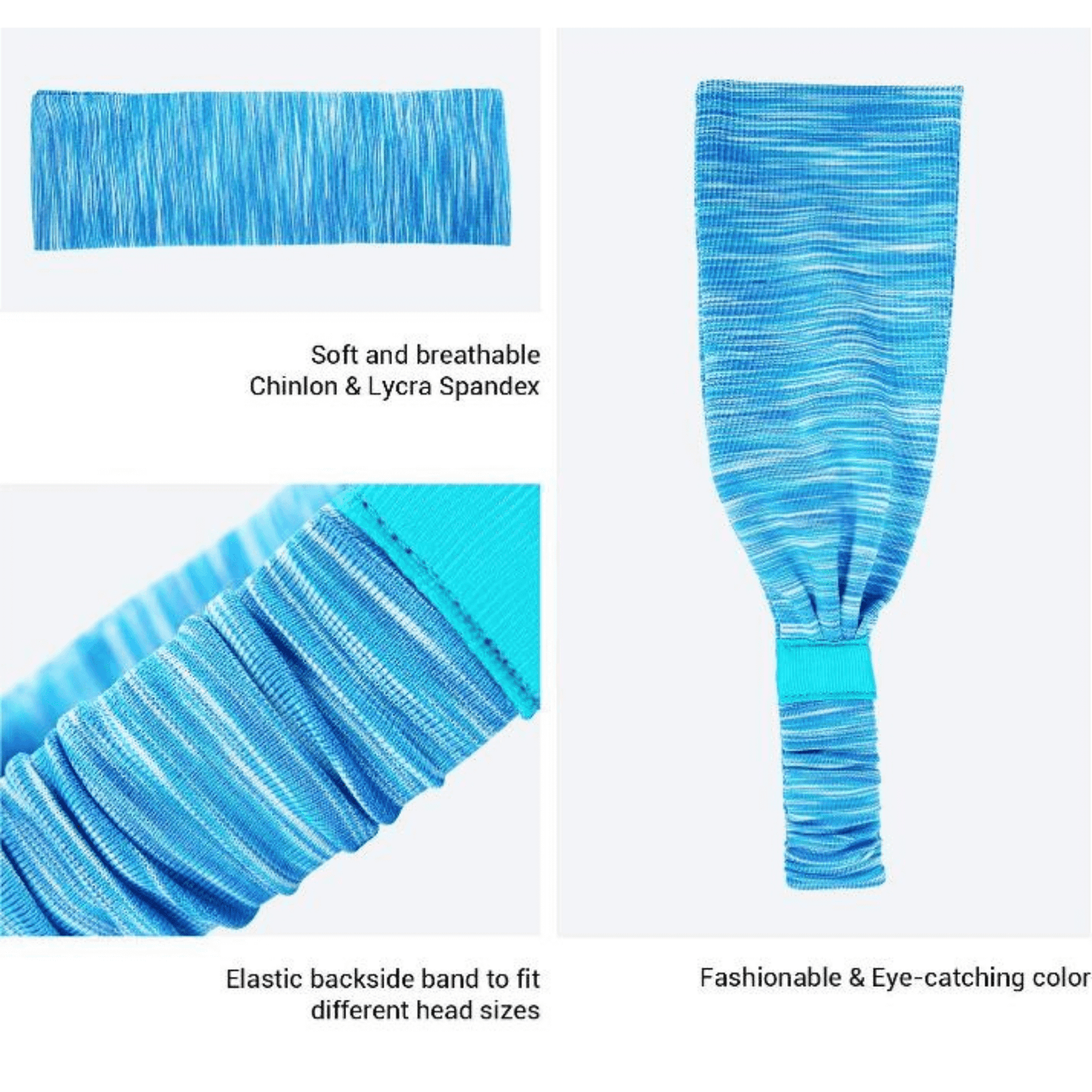 Bandeau extra-large anti-transpiration pour le sport et le fitness