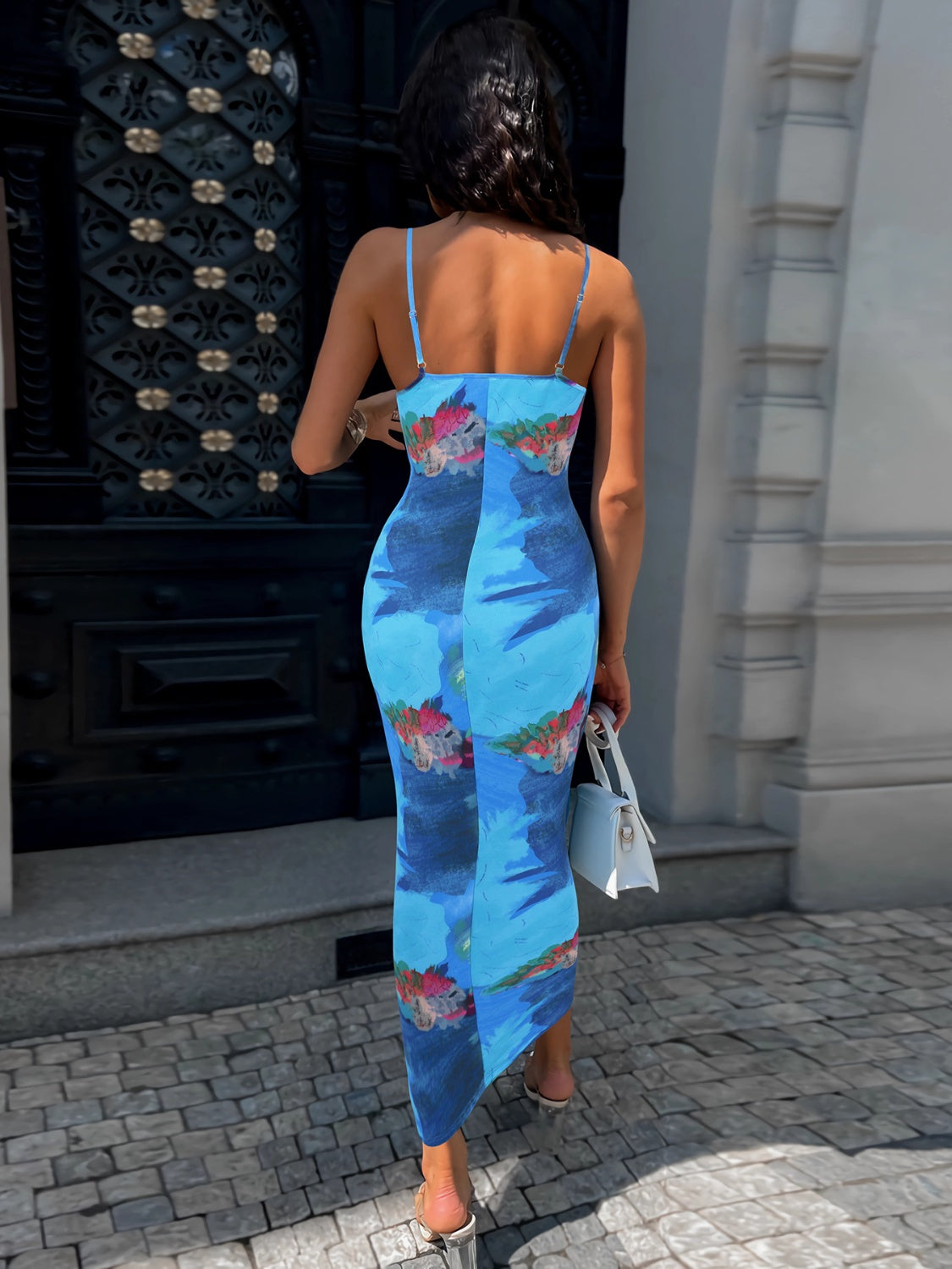 Vestido de tirantes finos estampado