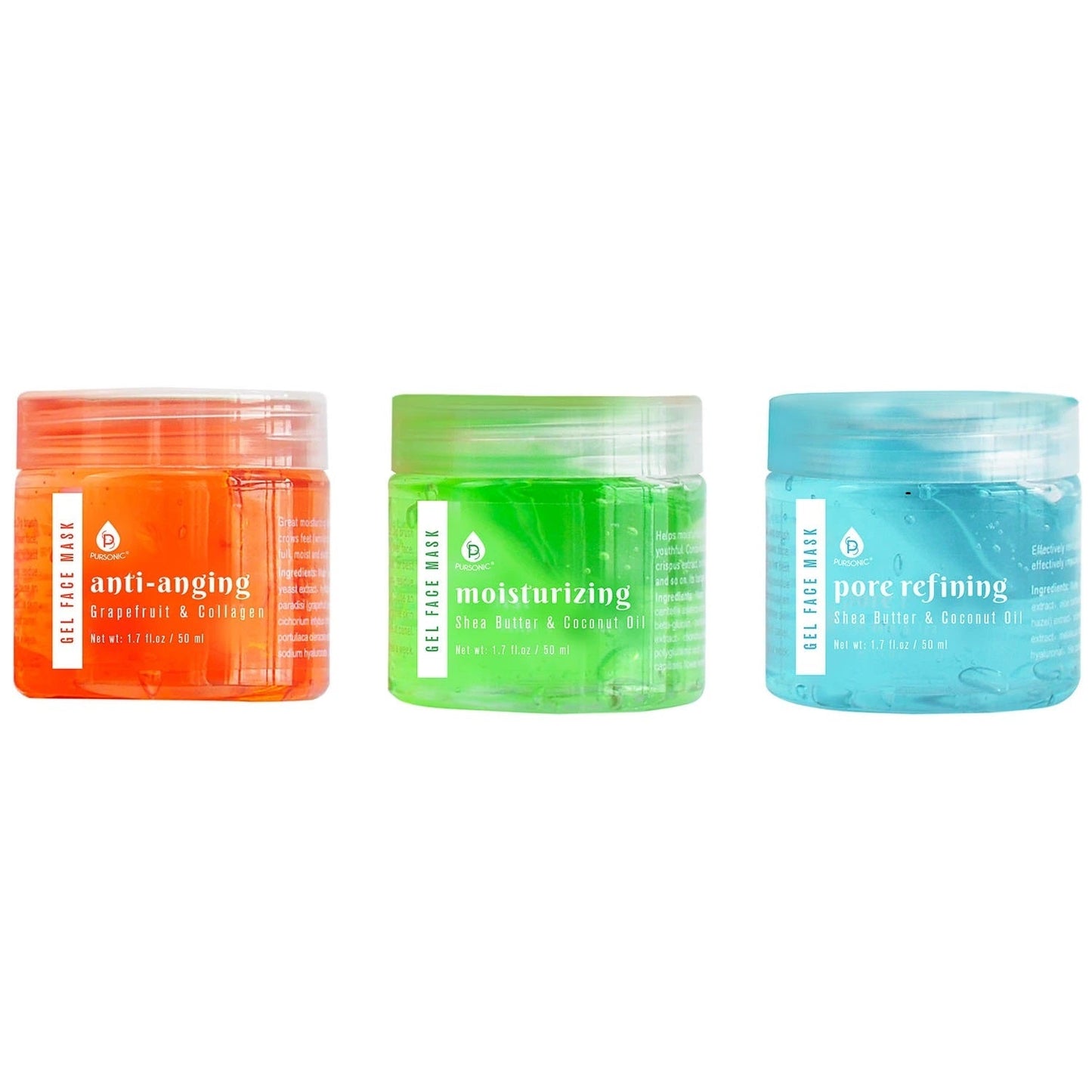 Mascarilla facial de gel con aplicador (paquete de 3)