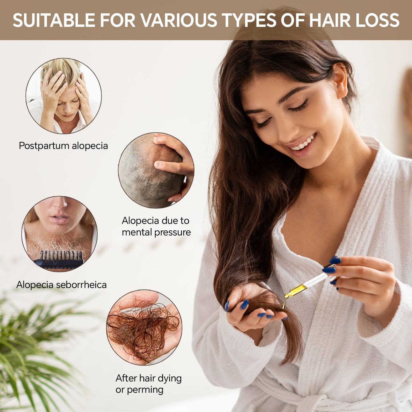 Huile essentielle de Batana pour le soin des cheveux, 100 % pure et naturelle, 57 ml