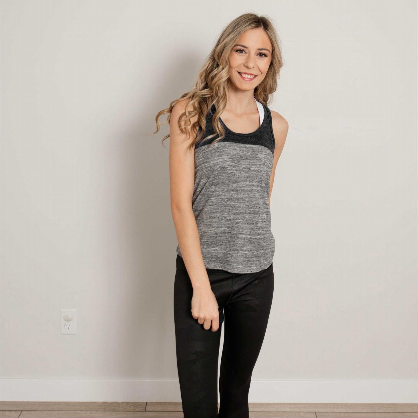 Colorblocked Racer Back Tank