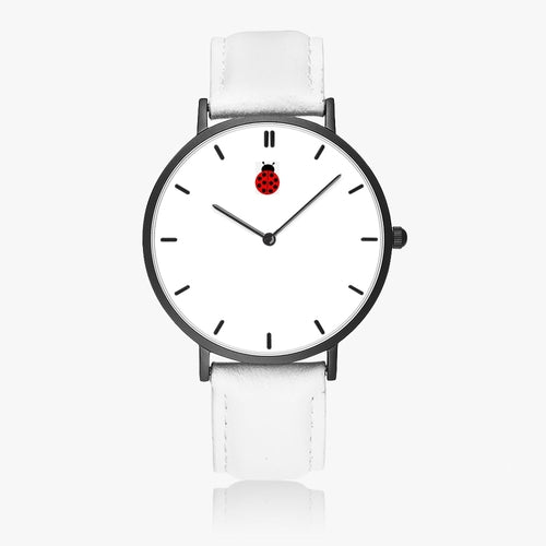 Reloj de cuarzo Jacki Easlick Ladybug con correa de piel ultrafina
