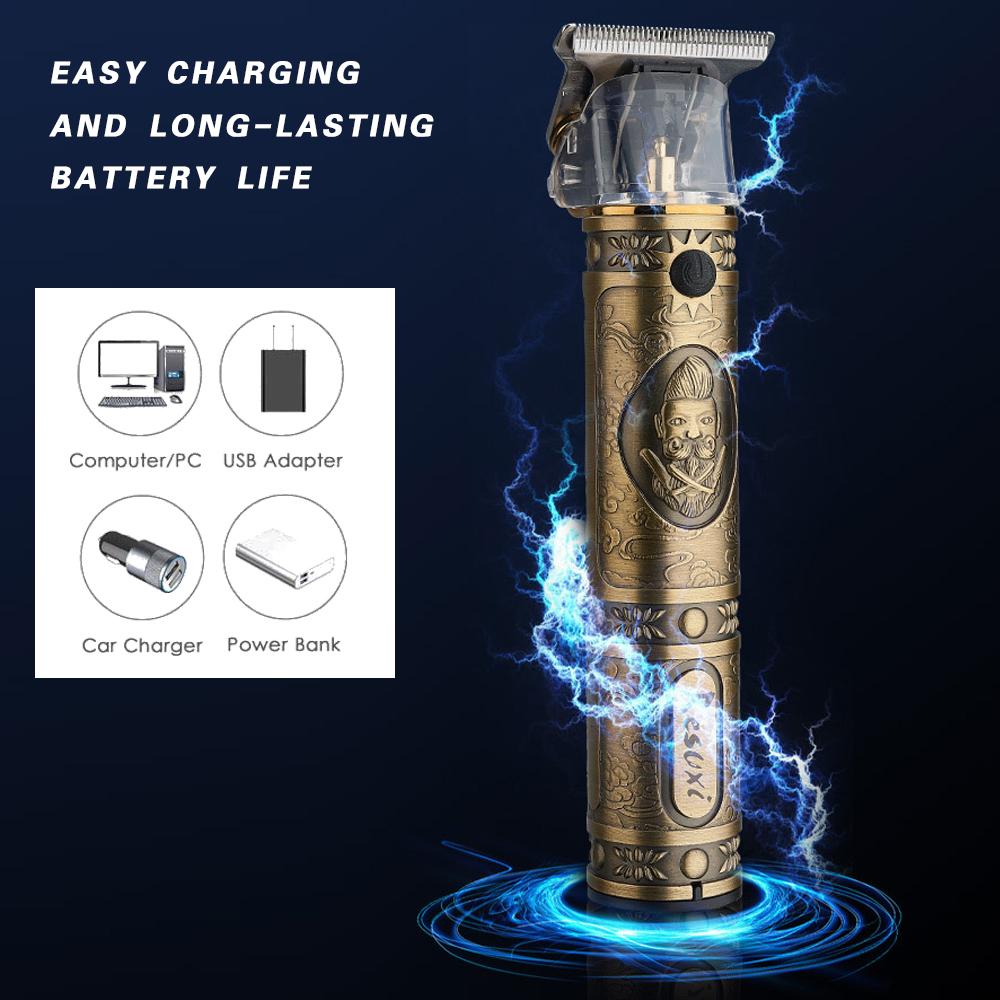 Cortadora de pelo eléctrica recargable por USB para cabeza calva SP