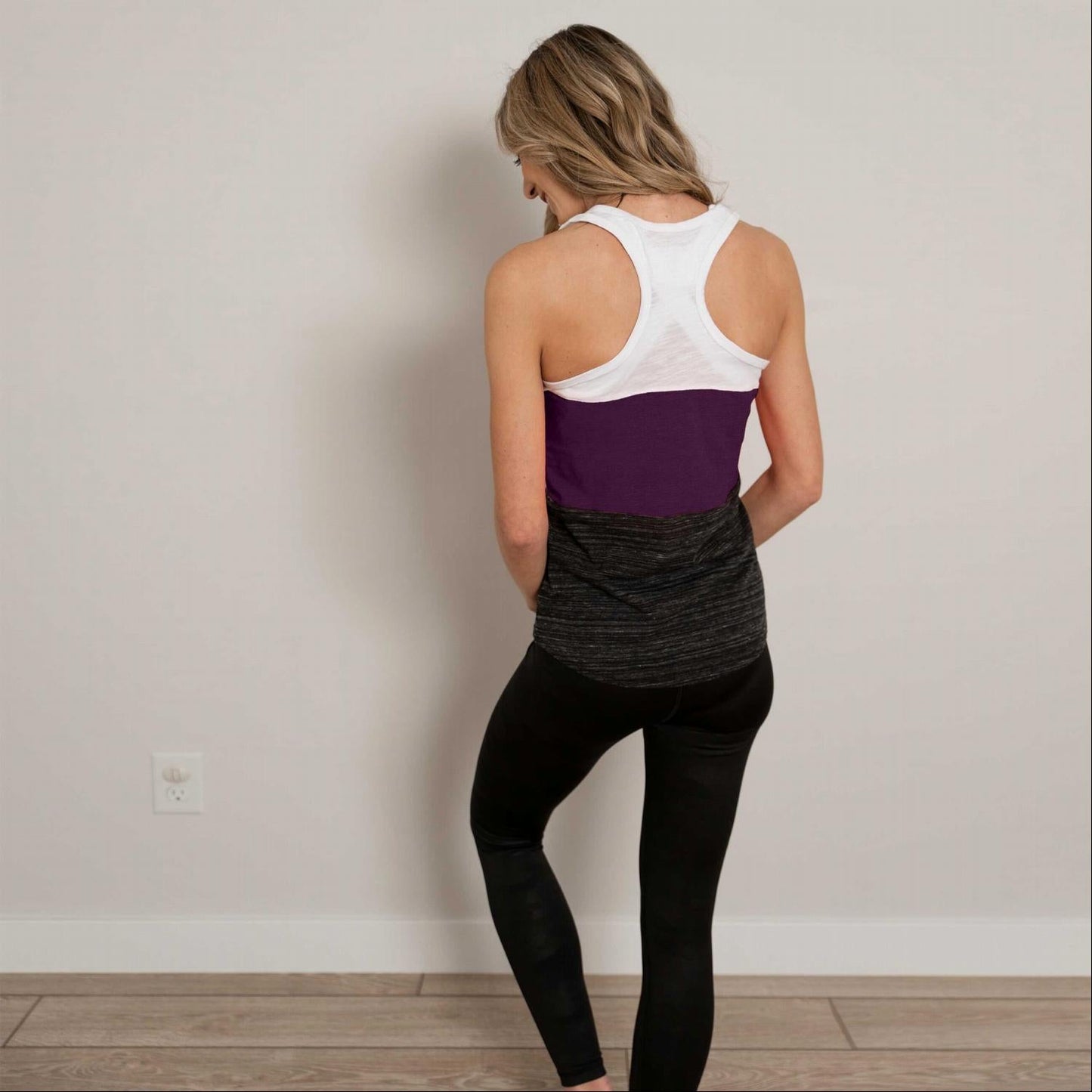 Contrast Color Block Soft Workout Tank
