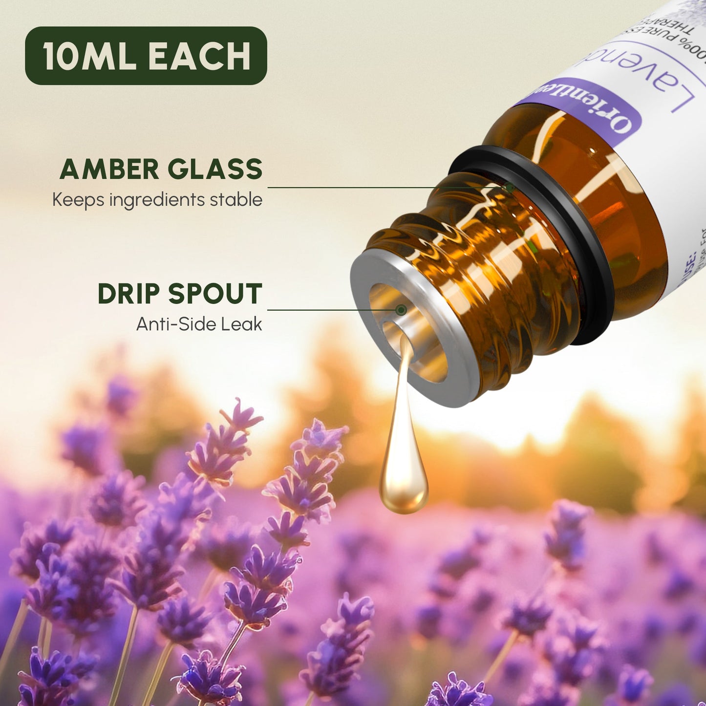 Huiles essentielles pour diffuseurs, extraits de plantes 100 % naturelles, six parfums