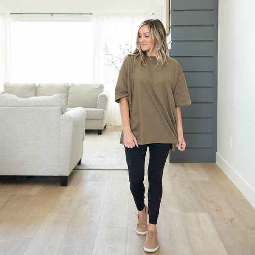 Cotton Drop Shoulder Boyfriend Box Tee