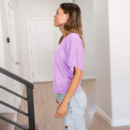 Haut dolman à col bateau pour femme