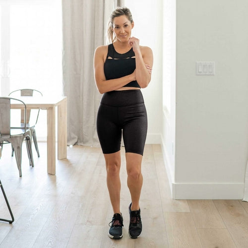 Short cycliste athlétique taille haute