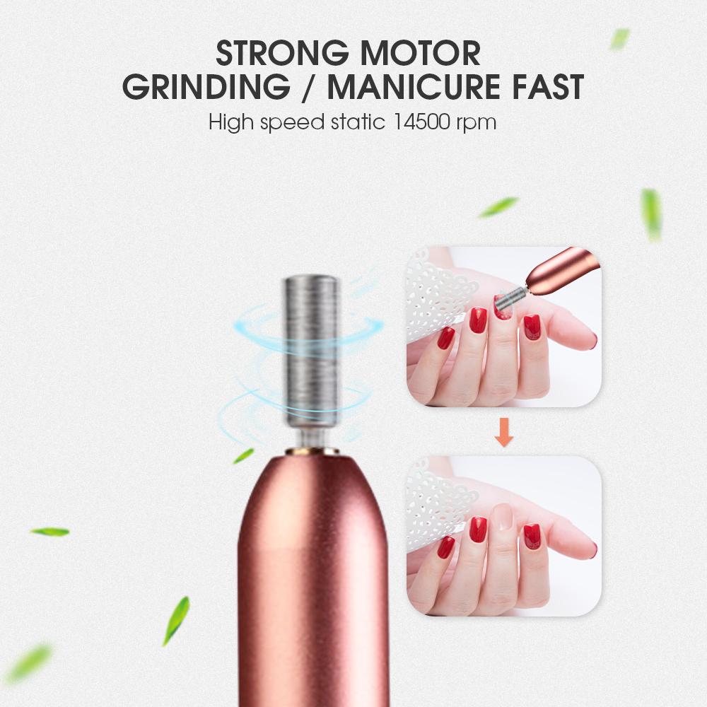 Kit de perceuse à ongles USB, polisseuse à ongles électrique, kit de lime à ongles portable