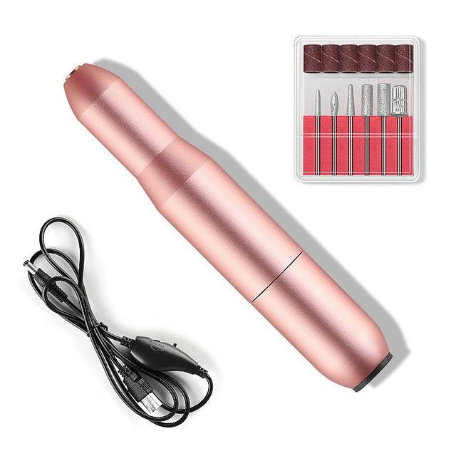 Kit de perceuse à ongles USB, polisseuse à ongles électrique, kit de lime à ongles portable