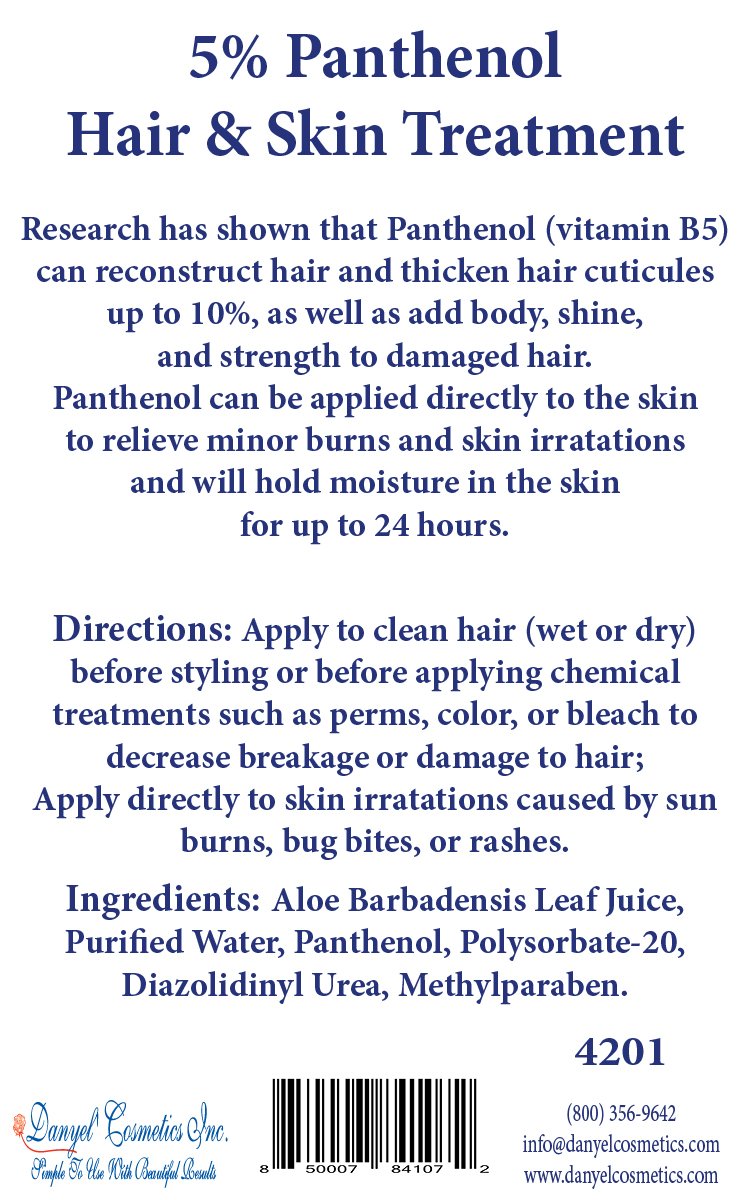 Tratamiento para el cabello y la piel con pantenol al 5 % - 8 oz