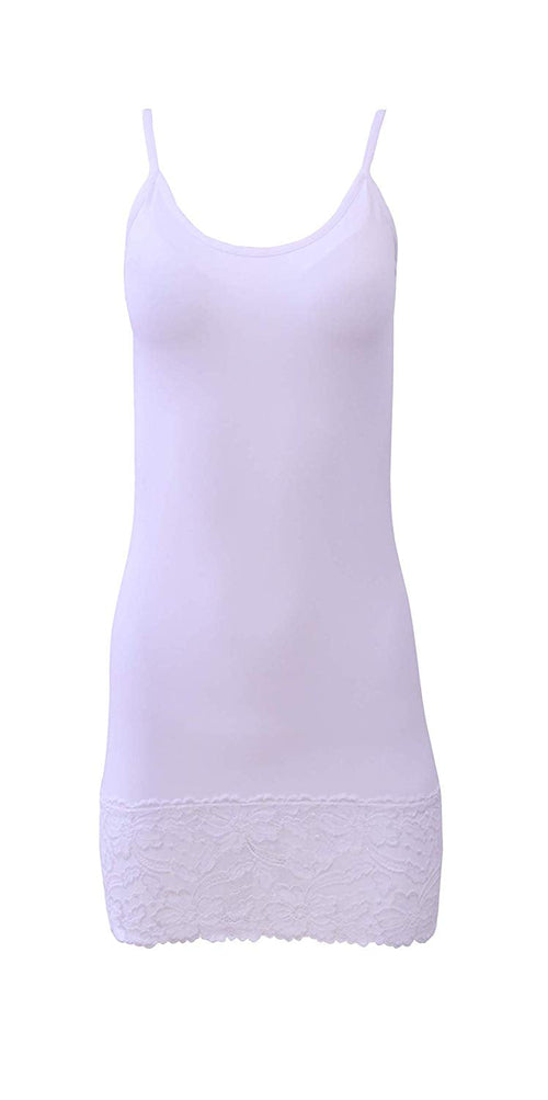 EGI Luxury Modal Women's Lace-Trimmed Full Slips Chemise. Proudly Made