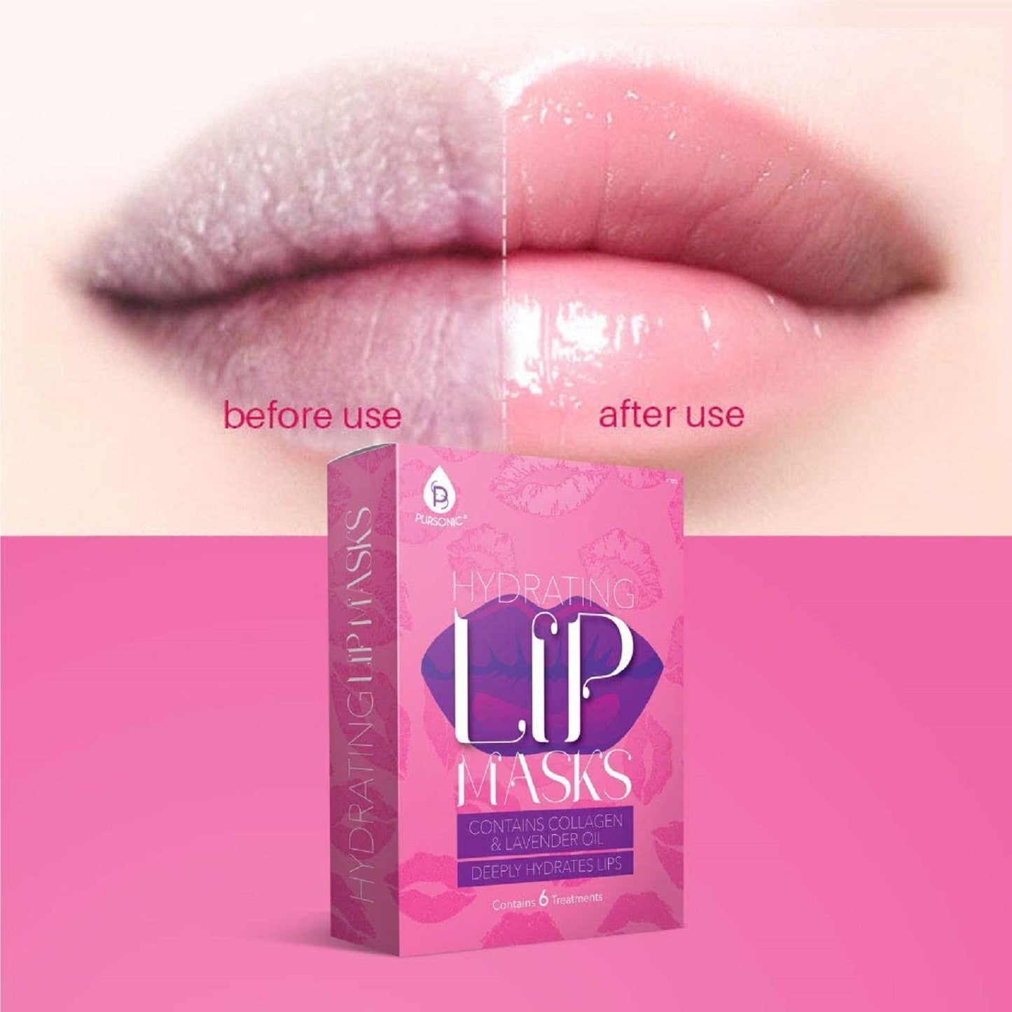 Mascarillas hidratantes para labios (paquete de 6)