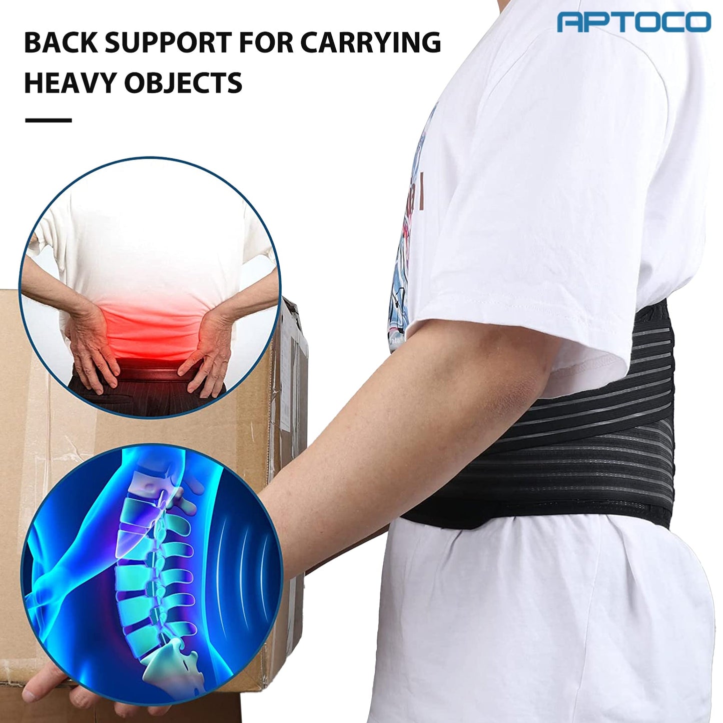 Cinturón de soporte para aliviar el dolor de espalda, cinturón de protección invisible para la columna vertebral