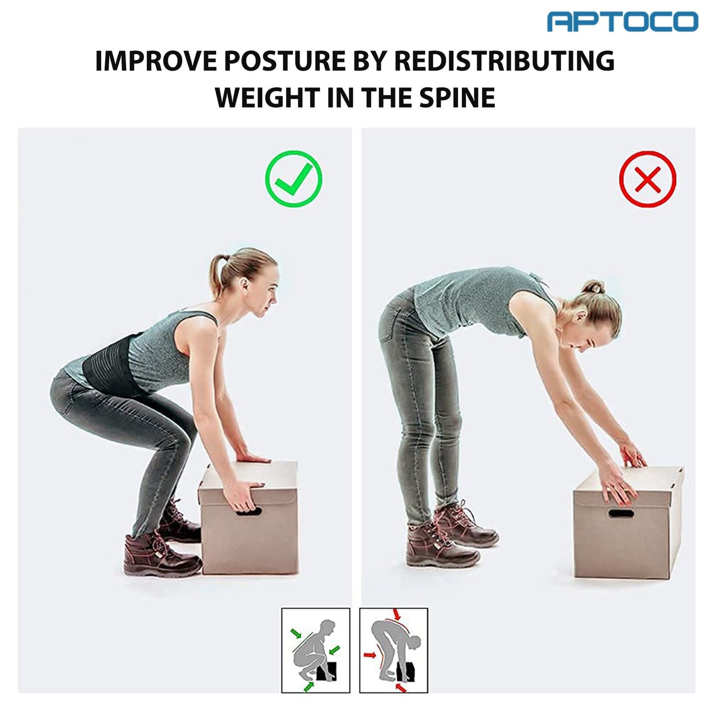Cinturón de soporte para aliviar el dolor de espalda, cinturón de protección invisible para la columna vertebral