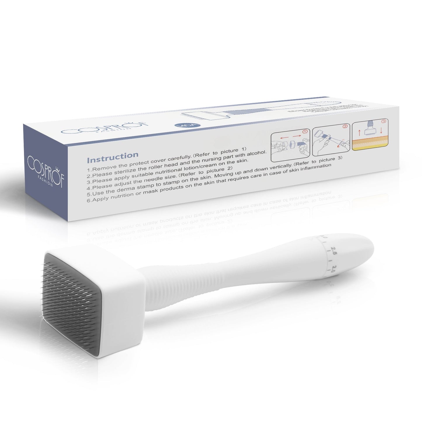 Stylo à aiguilles réglables en titane pour micro-aiguilles Derma