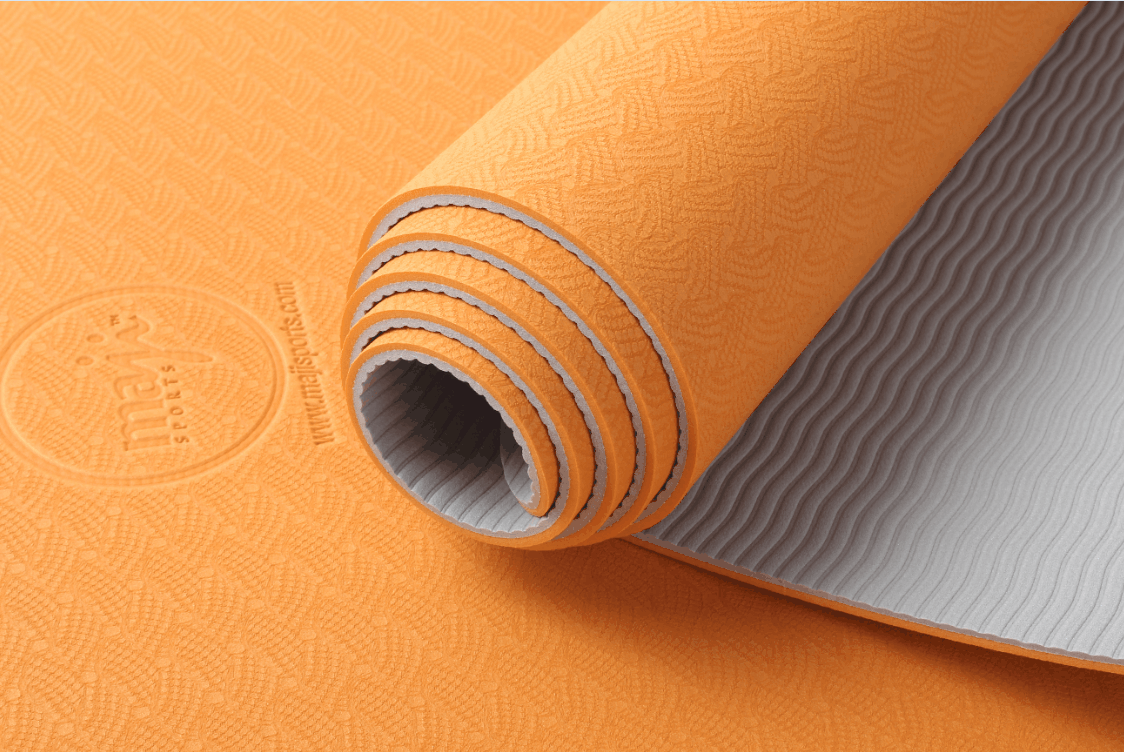 Tapis de yoga TPE bicolore de qualité supérieure