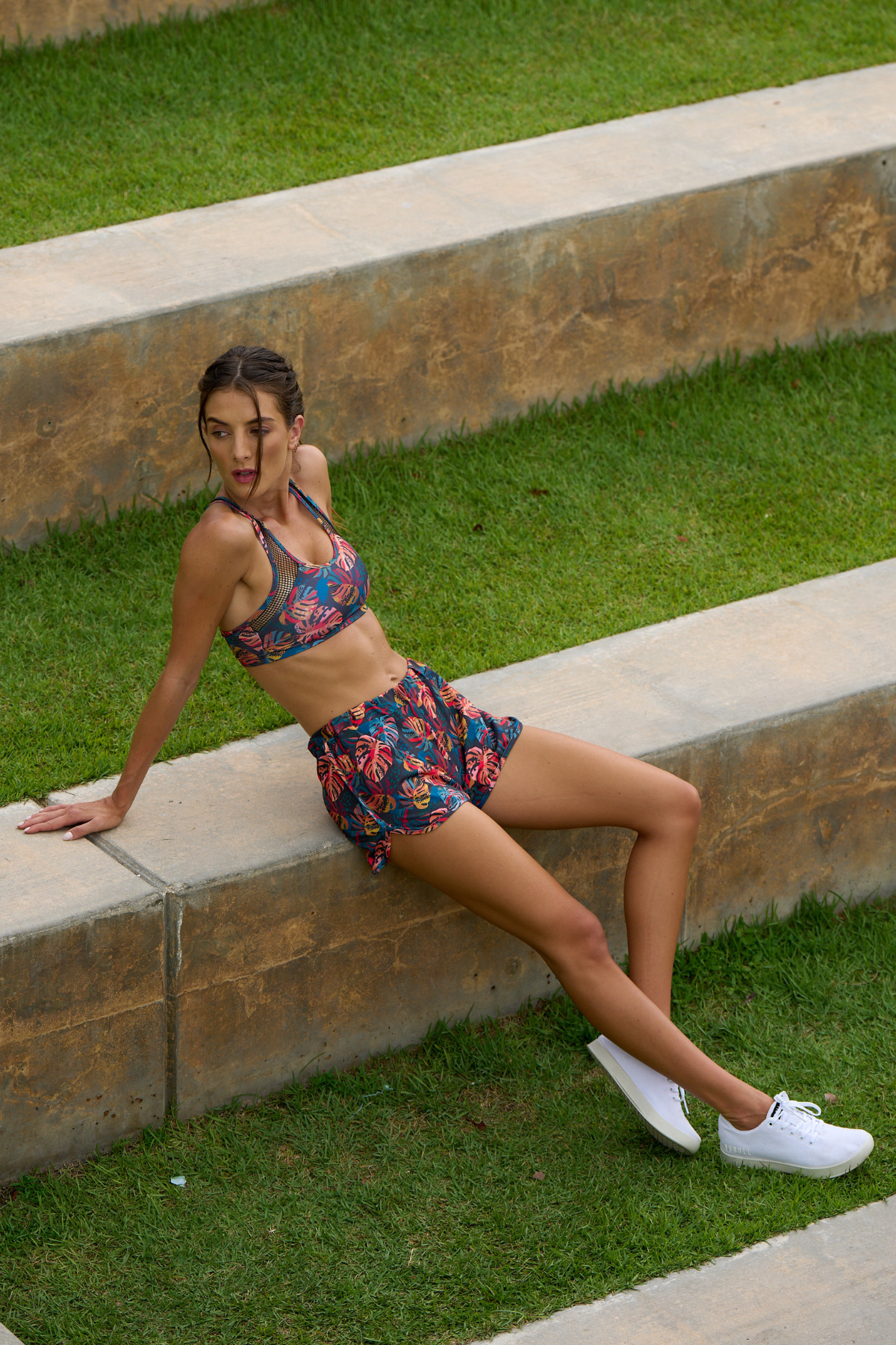 Haut de sport KARLI ABSTRACT LEAVES