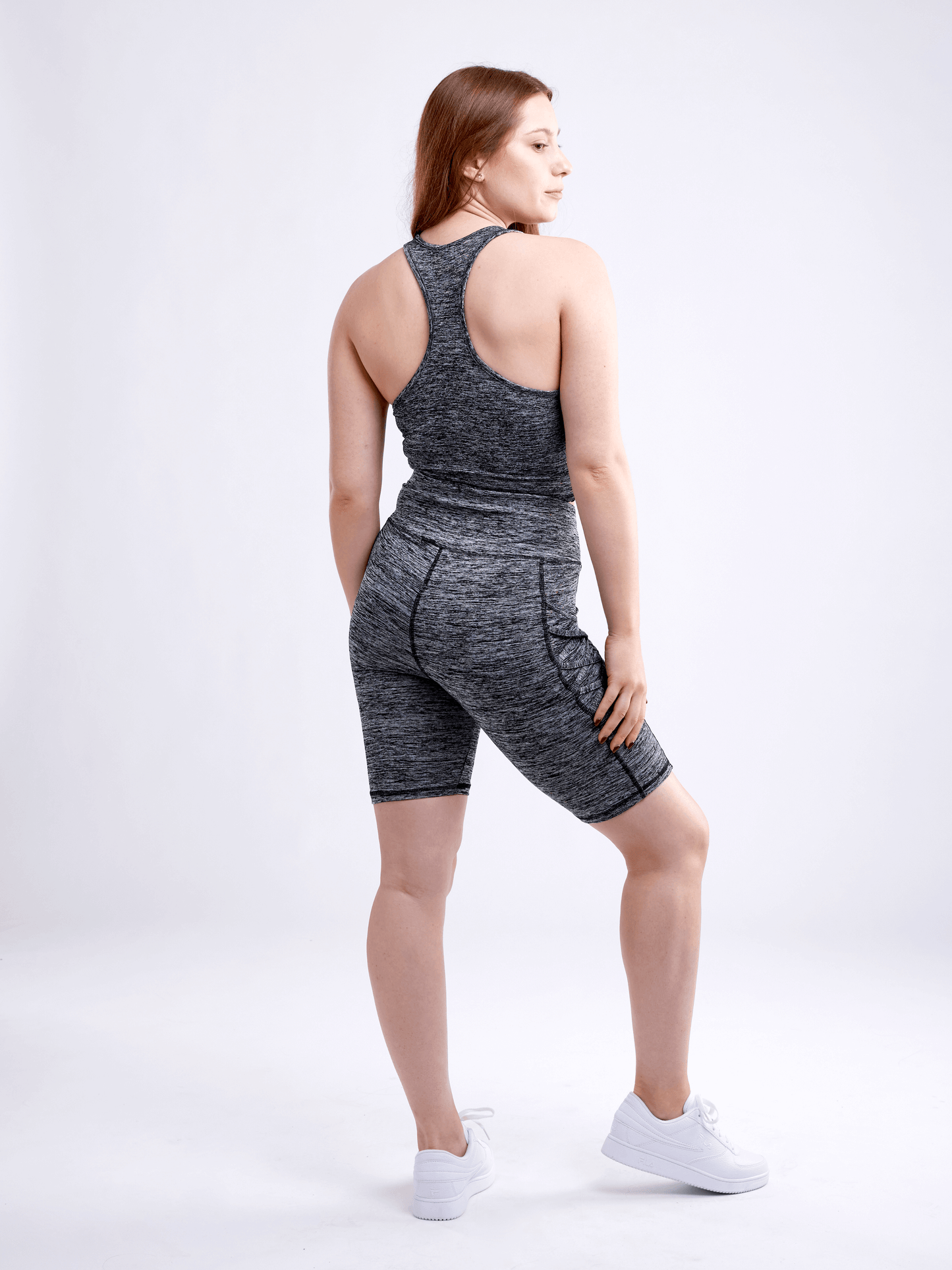 Short d'entraînement taille haute JupiterGear avec poches et design croisé