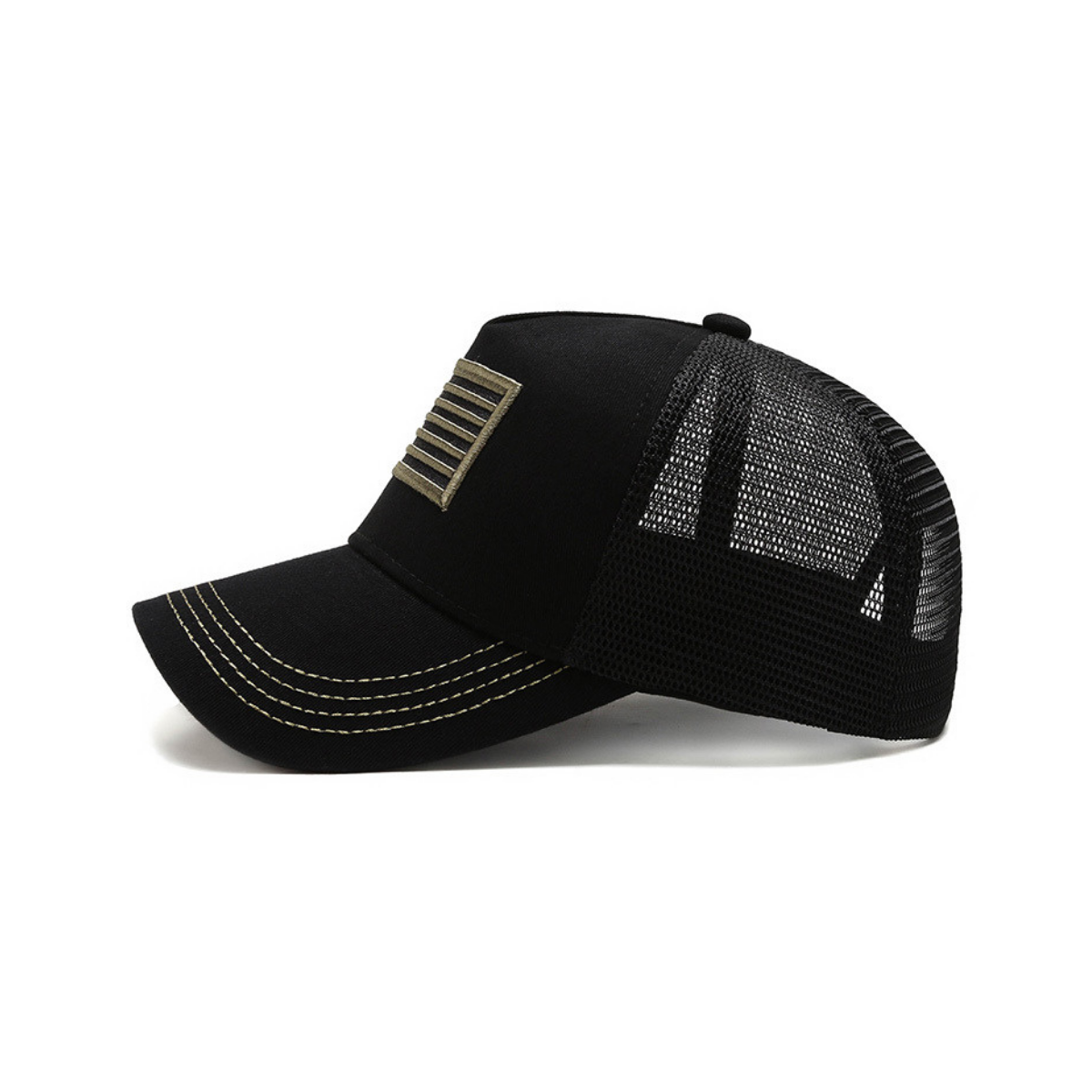 Casquette de camionneur avec drapeau américain et sangle réglable