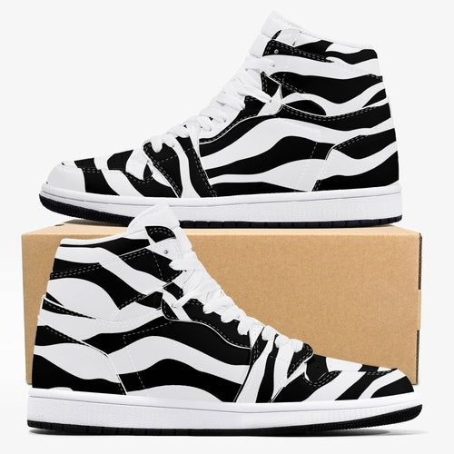 Zapatillas altas de piel con diseño de cebra de Jacki Easlick