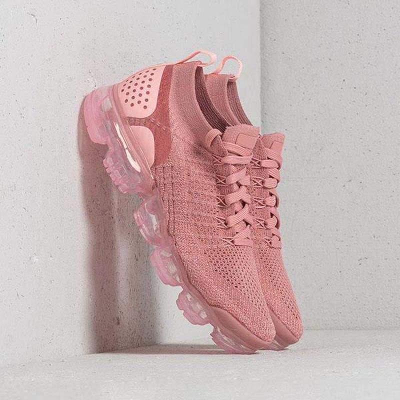 Zapatillas moradas 2021 para mujer, zapatos casuales de malla con colchón de aire, planas