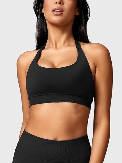 Bralette de encaje sin costuras Only Thanks Halter – Negro XL
