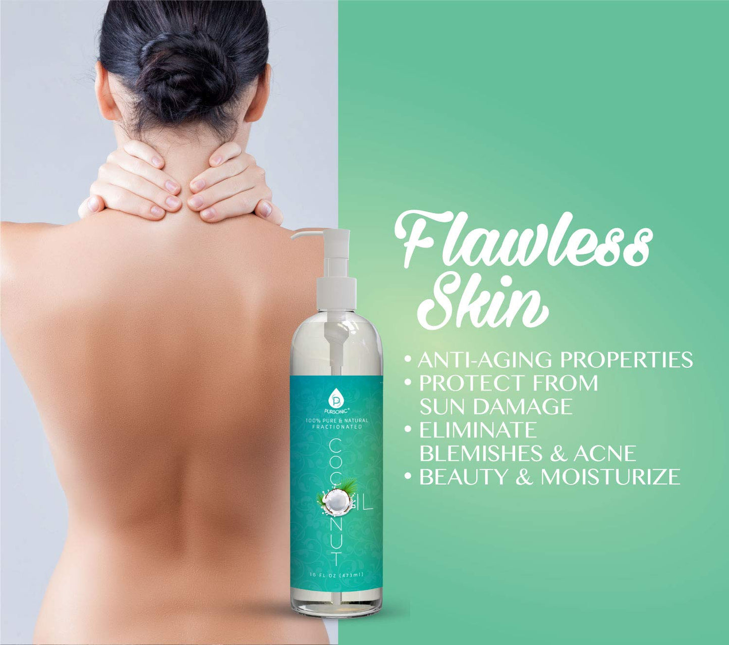 Huile de coco fractionnée 100 % pure et naturelle