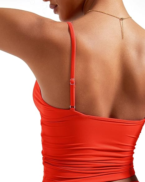 Débardeur sexy sans manches à col en V profond pour femme, haut basique ajusté Y2K