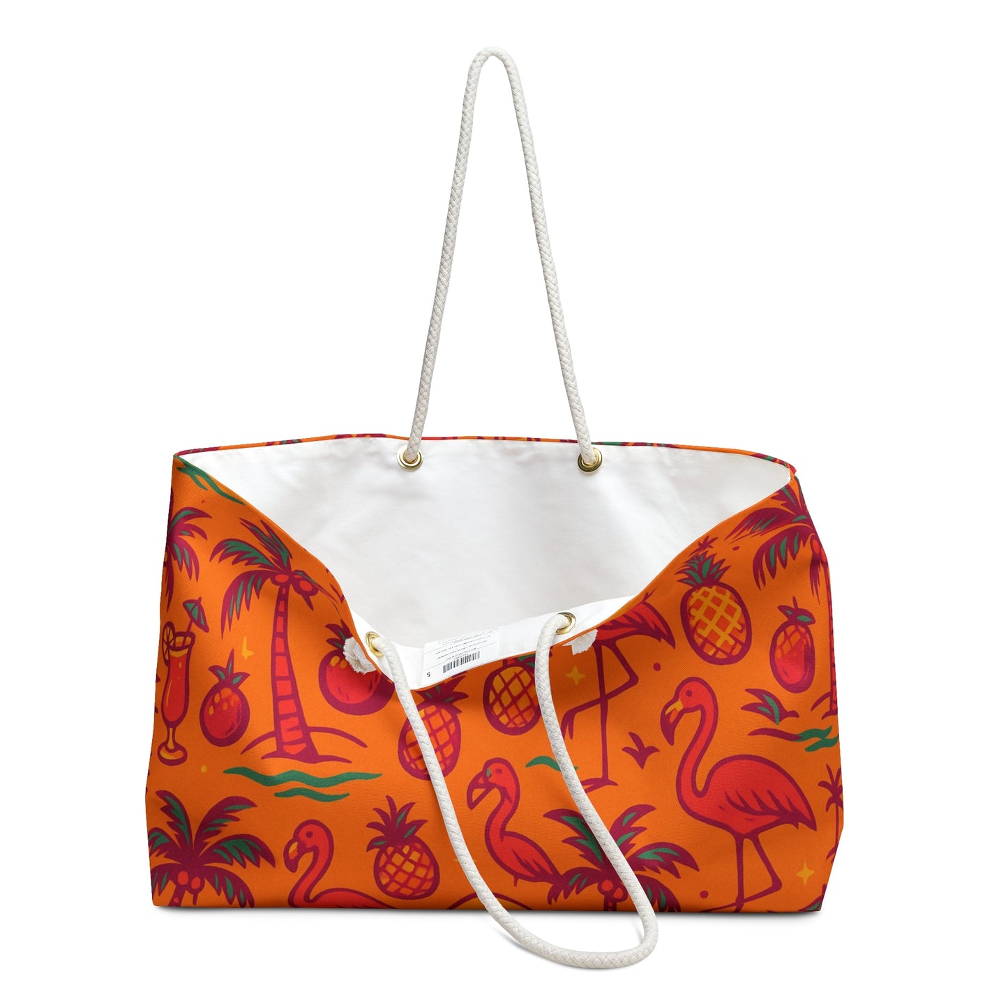 Bolso de fin de semana Trop Vibes – Estampado de piña y flamenco