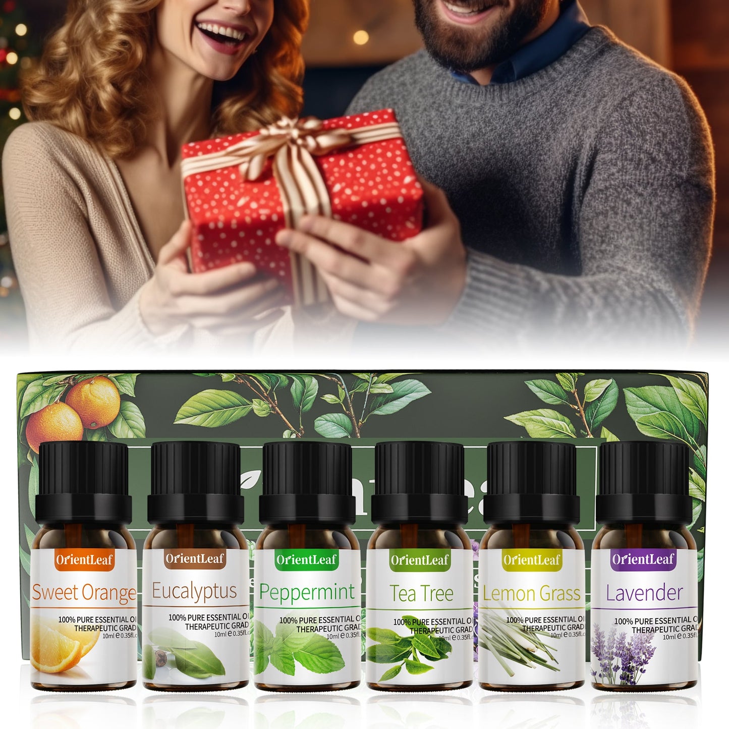 Huiles essentielles pour diffuseurs, extraits de plantes 100 % naturelles, six parfums