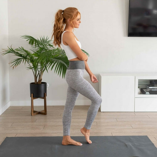 Leggings Tik Tok texturés en nid d'abeille pour femmes, yoga