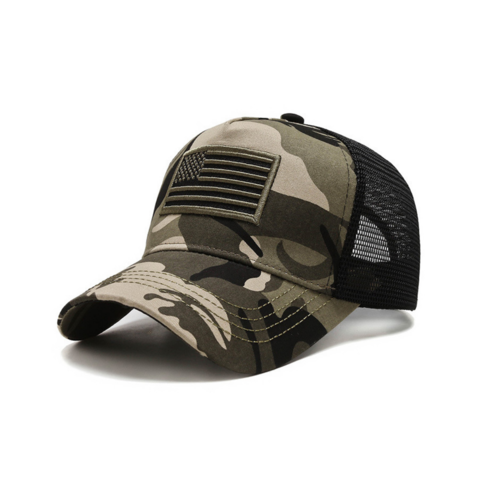 Casquette de camionneur avec drapeau américain et sangle réglable