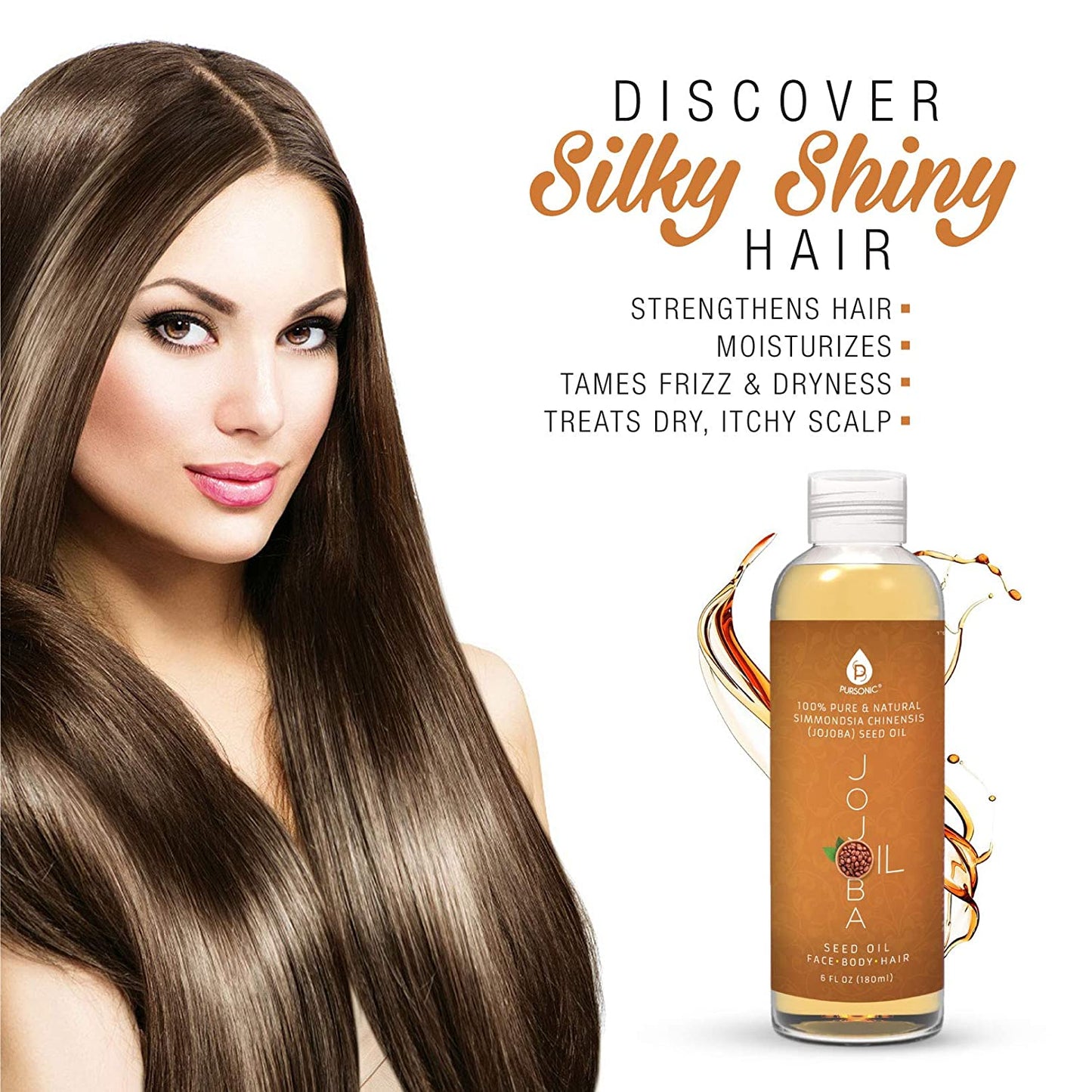 Huile de jojoba dorée 100 % pure et naturelle 6 oz