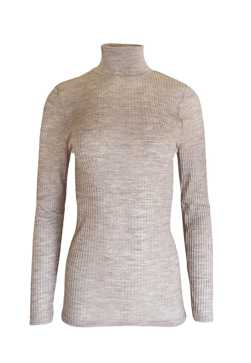 EGI Exclusive Collections Merino Wool Blend Mock Neck Top with Long