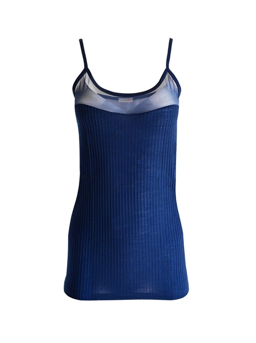 EGI Exclusive Collections Merino Wool Blend Sleeveless Cami with Tulle