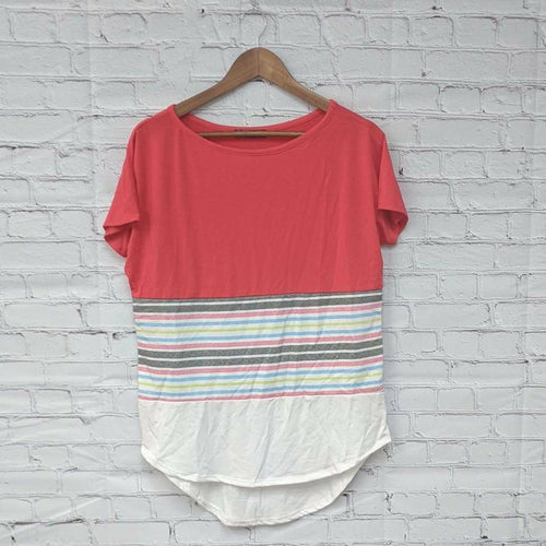 Haut rayé colorblock