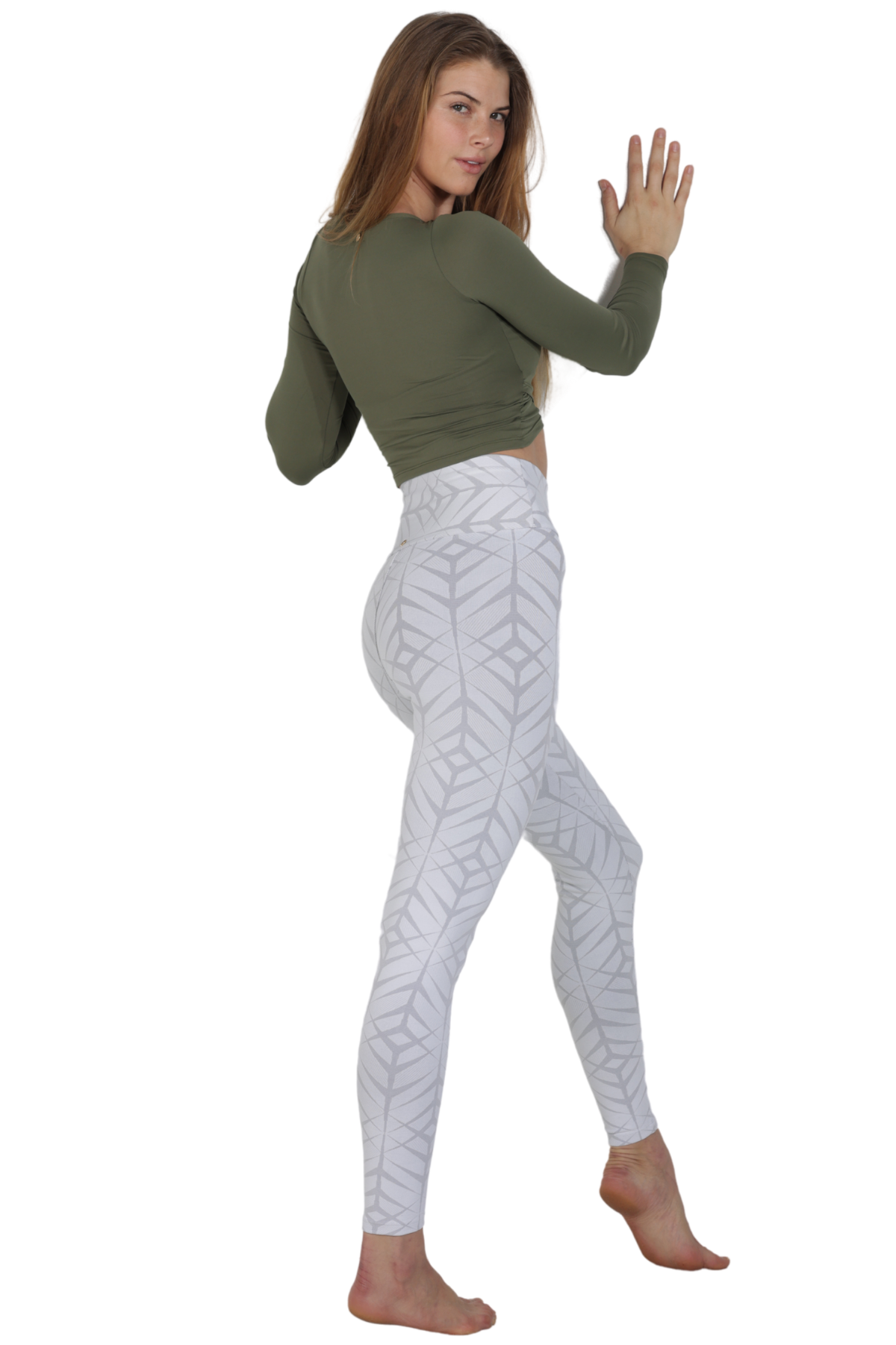 Haut de sport à manches longues KELSEY VERT OLIVE