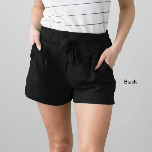 Tie Belted Hi Waist Shorts