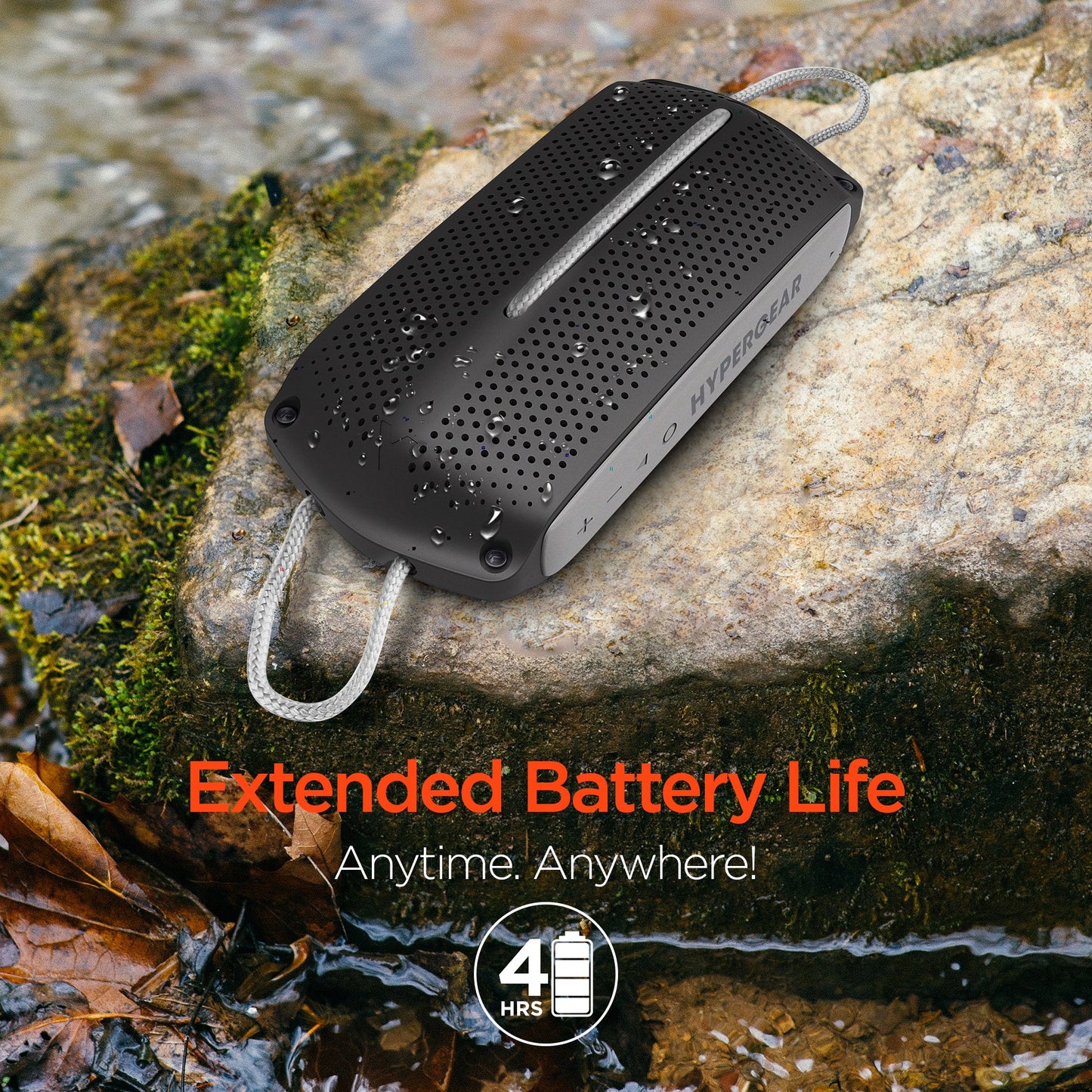 HyperGear Wave Water Resistant Wireless Speaker with Extended Battery